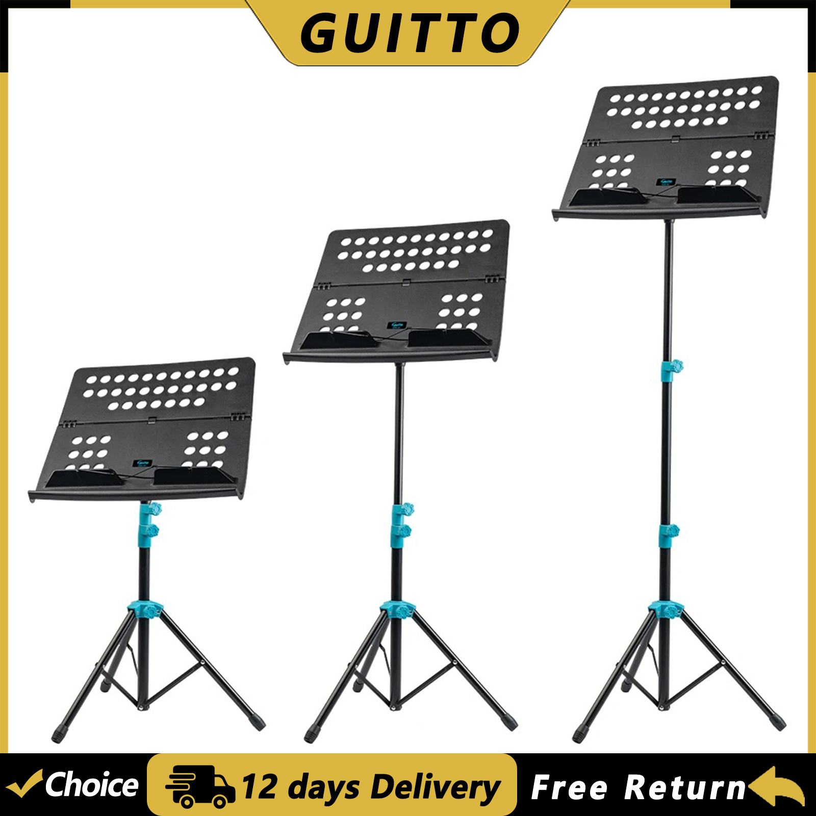 Music Stand Folding - GUITTO GSS-01 Składany statyw na nuty