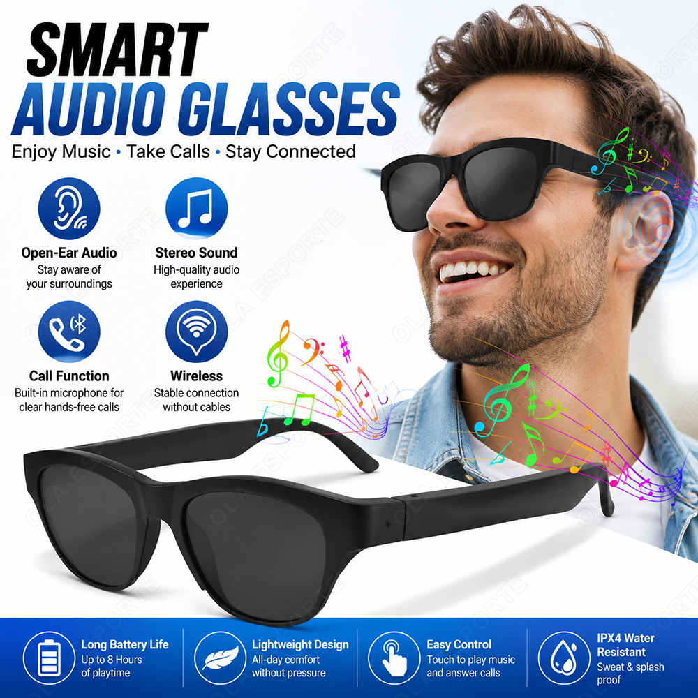 Audio Music Bluetooth - Inteligentne okulary audio Bluetooth 5.3 z