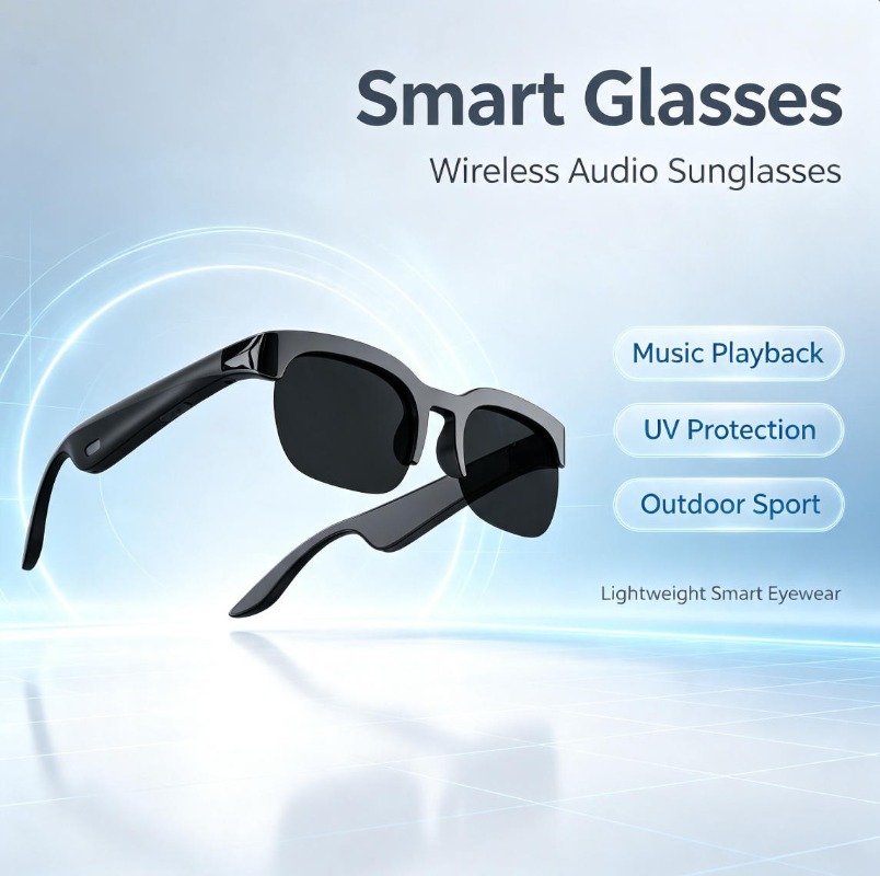 Audio Music Bluetooth - Inteligentne okulary słuchawkowe 2026 z funkcją