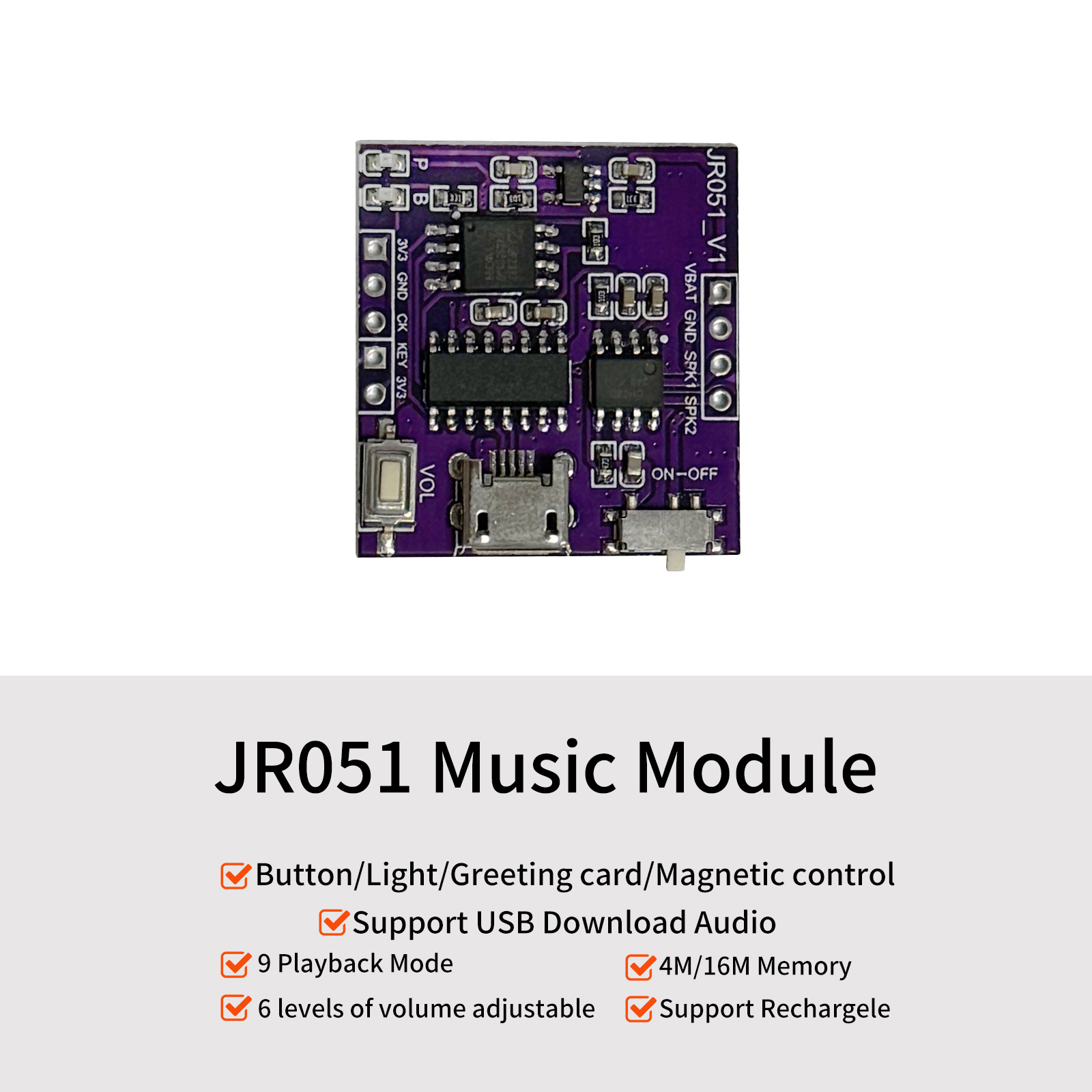 Audio Music To Download - Muzyczny moduł USB do pobrania wbudowany