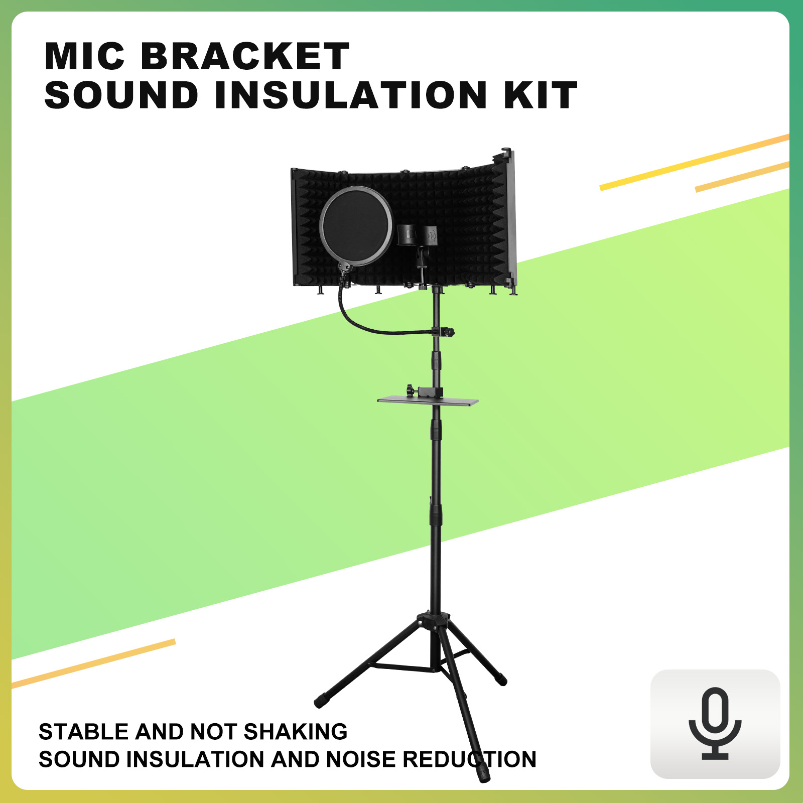 Recording Pop Filter - Kabina izolacyjna do mikrofonu studyjnego ze