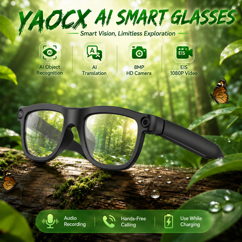 Audio Music Bluetooth - Inteligentne okulary AI z funkcją tłumaczenia,
