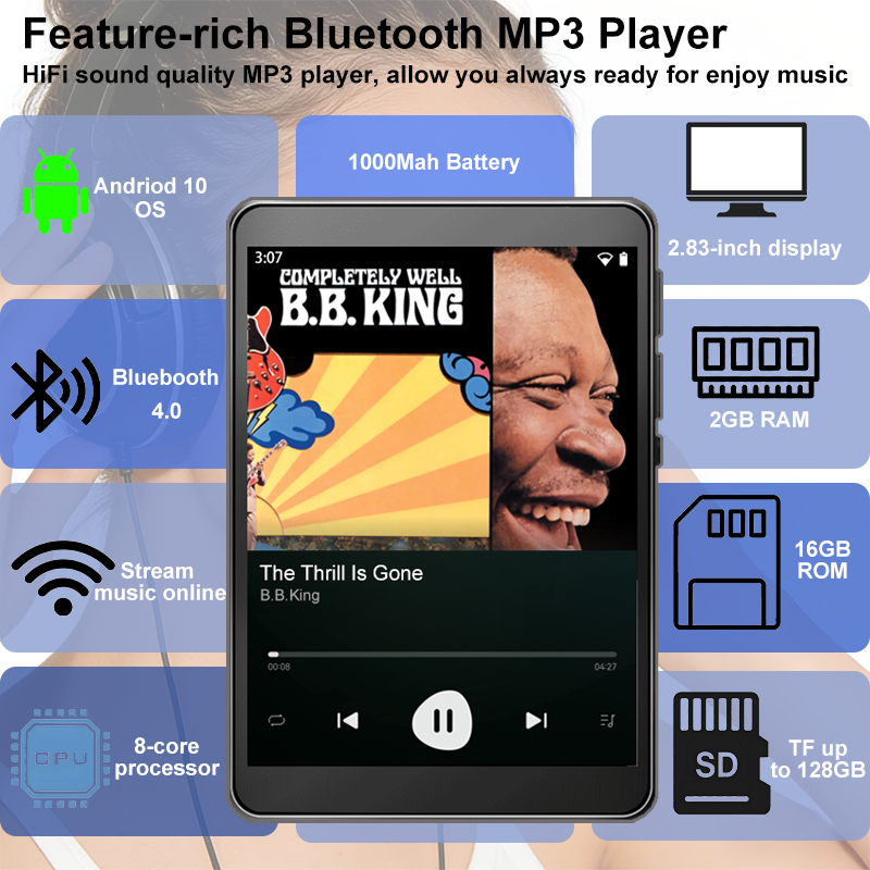 Audio Music To Download - Odtwarzacz MP3 WiFi Android 10 Spotify