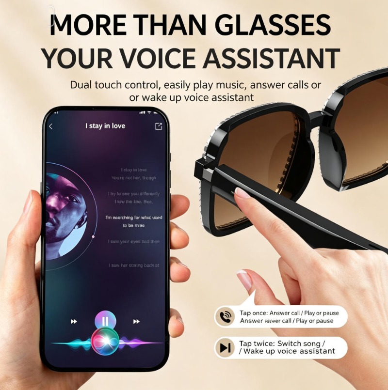 Inteligentne okulary przeciwsł – Audio Music Bluetooth recenzja i cena