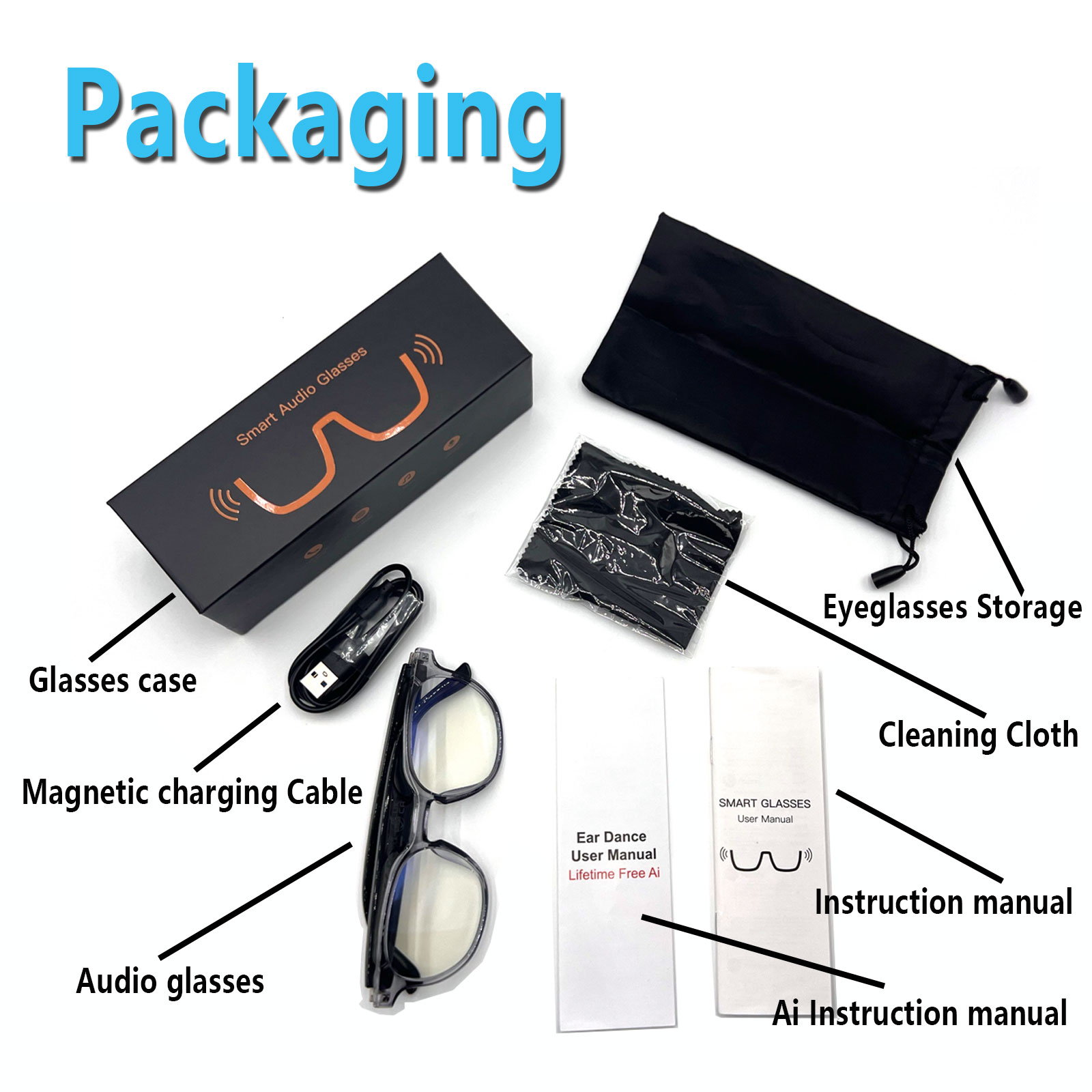 Inteligentne okulary audio, tł – Audio Music Bluetooth recenzja i cena