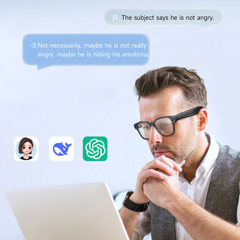 Inteligentne okulary AI z 8-me – Audio Music Bluetooth recenzja i cena