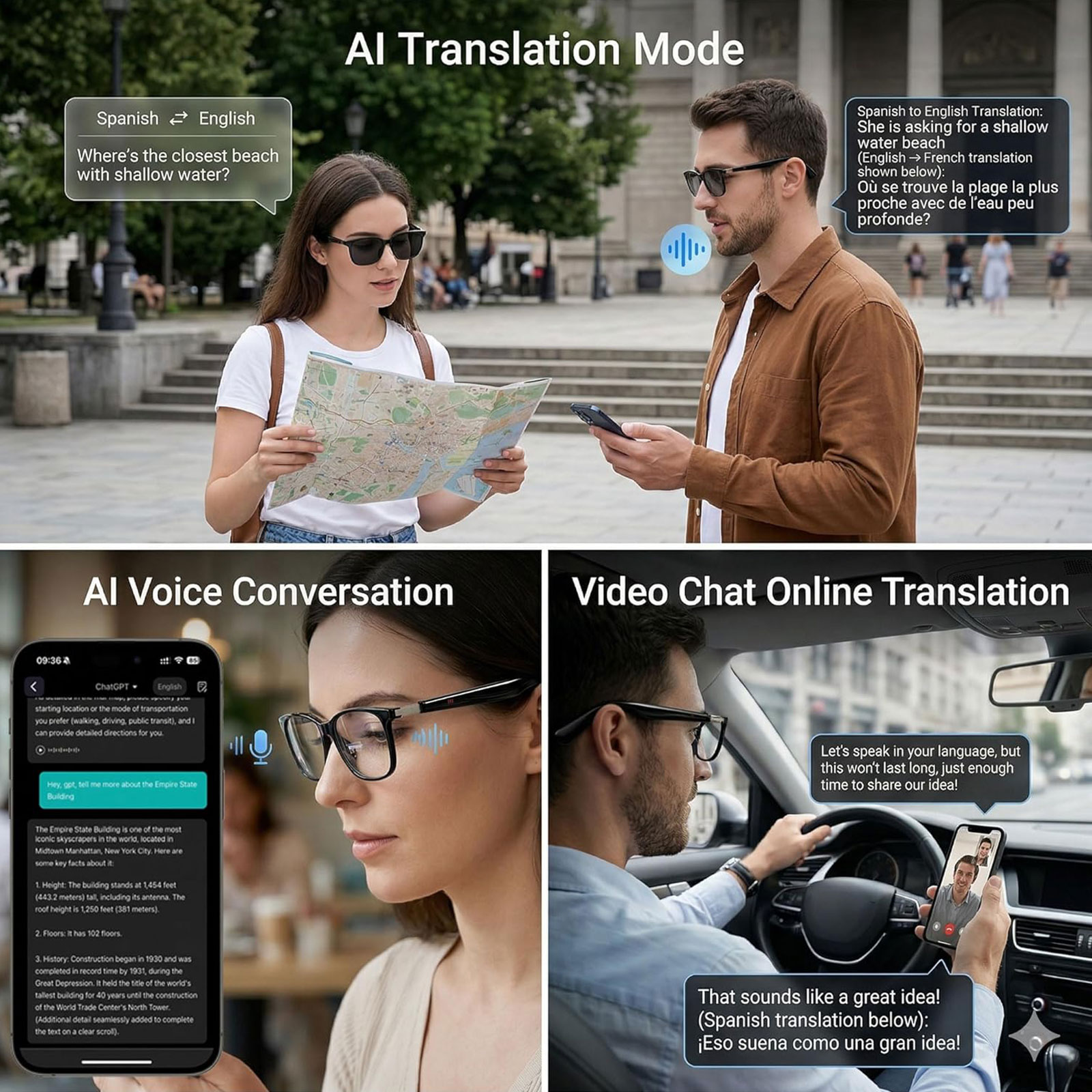 Inteligentne okulary audio z f – Audio Music Bluetooth recenzja i cena